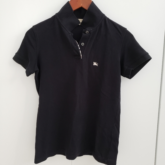 Burberry Tops - Burberry Polo Shirt Black Authentic sz S